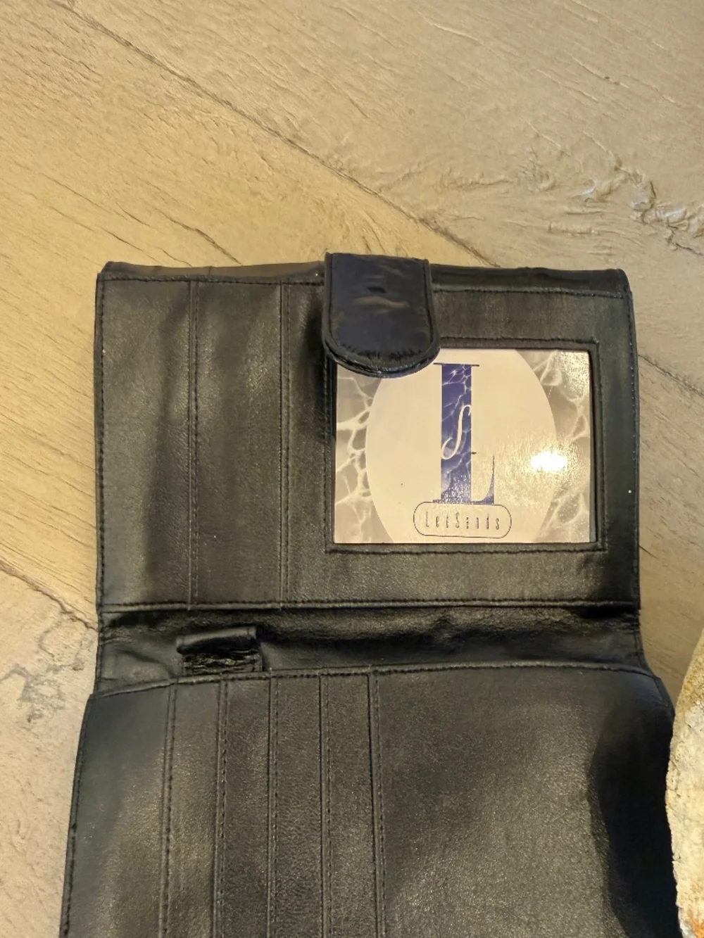 Lee Sands Genuine EEL SKIN Clutch Wallet Black Trifold Quality Exotic Korea